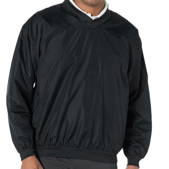 Augusta Sportswear Micro Poly Windshirt Mens Medium Black Water Resistant - Picture 2 of 12
